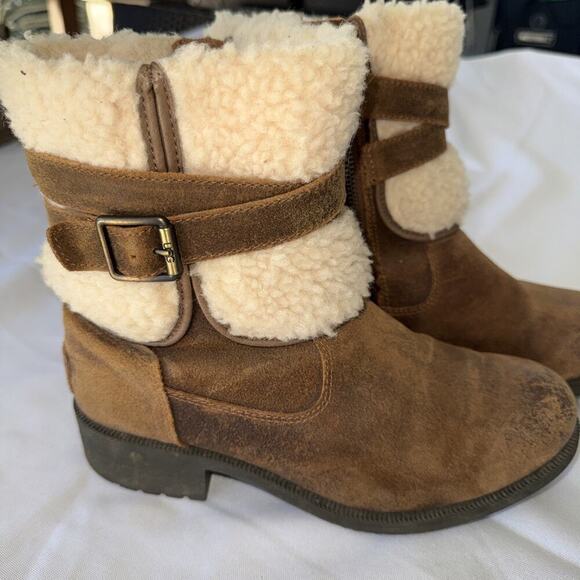 UGG Shoes - UGG Blayre III Waterproof Leather and UGG Pure Sherpa Dove Women's Boots Sz 8